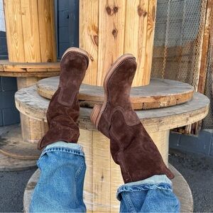 Frye Campus 12R Suede Boots brownie